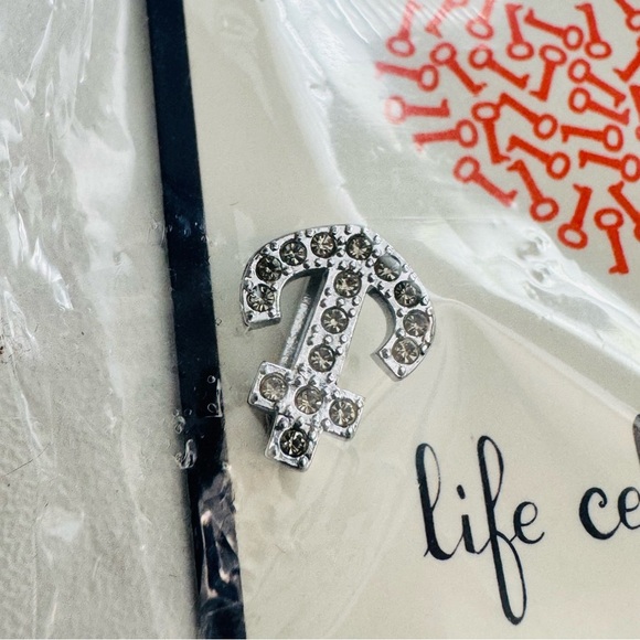 NWT Keep Collective Anchor Charm - Silver with Crystals - Picture 2 of 5